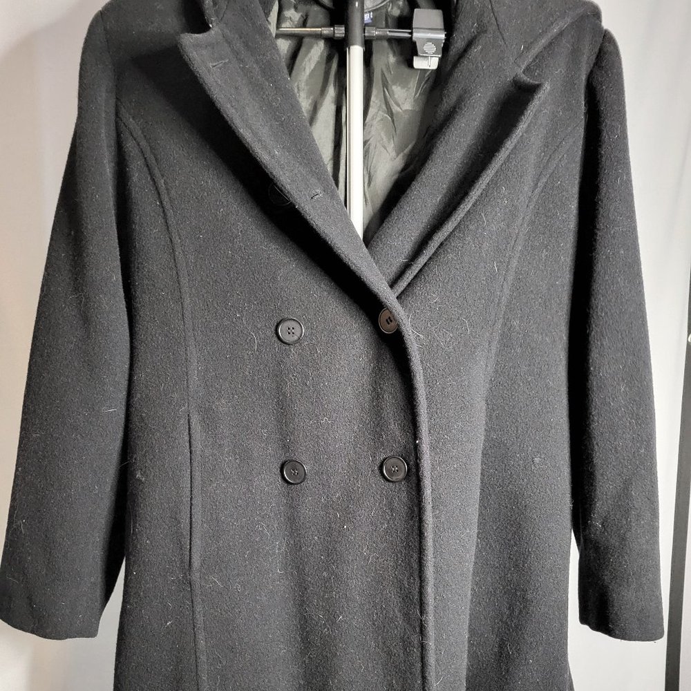 Herman Kay Wool Hooded Pea Coat Vintage Women's Size 1X - Slightly Used - 1006